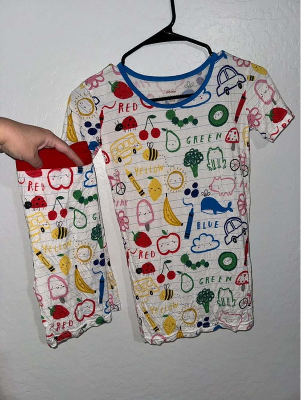 Little Sleepies Coloring Crew 12/14 short set EUC
